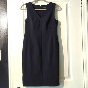 Ann Taylor Navy Blue Suiting Dress